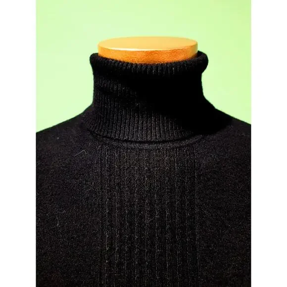 Calvin Klein Black Long Sleeve Turtleneck Sweater, Size‎ S - Picture 2 of 5
